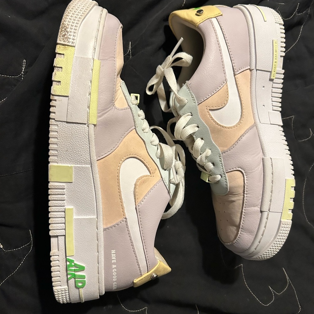 Nike Pastel Low-Top Sneakers - Pink, Peach, Yellow, Mint